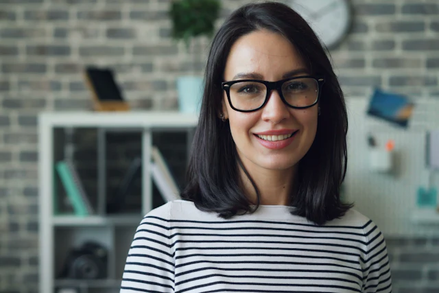Smiling professional in an office