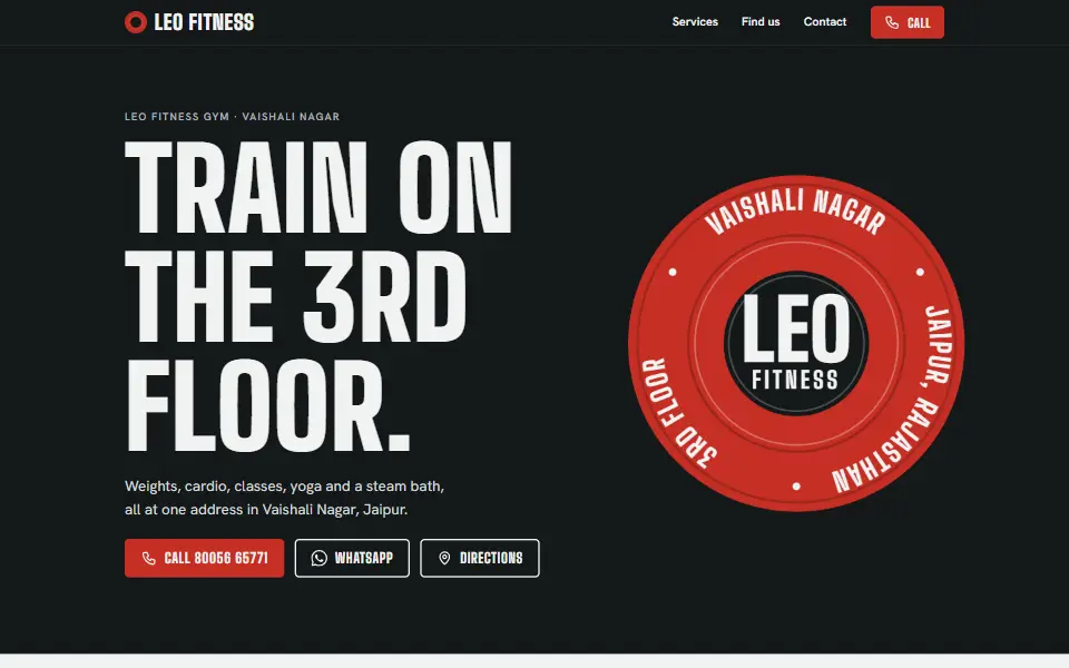 Leo Fitness website by BunkWise